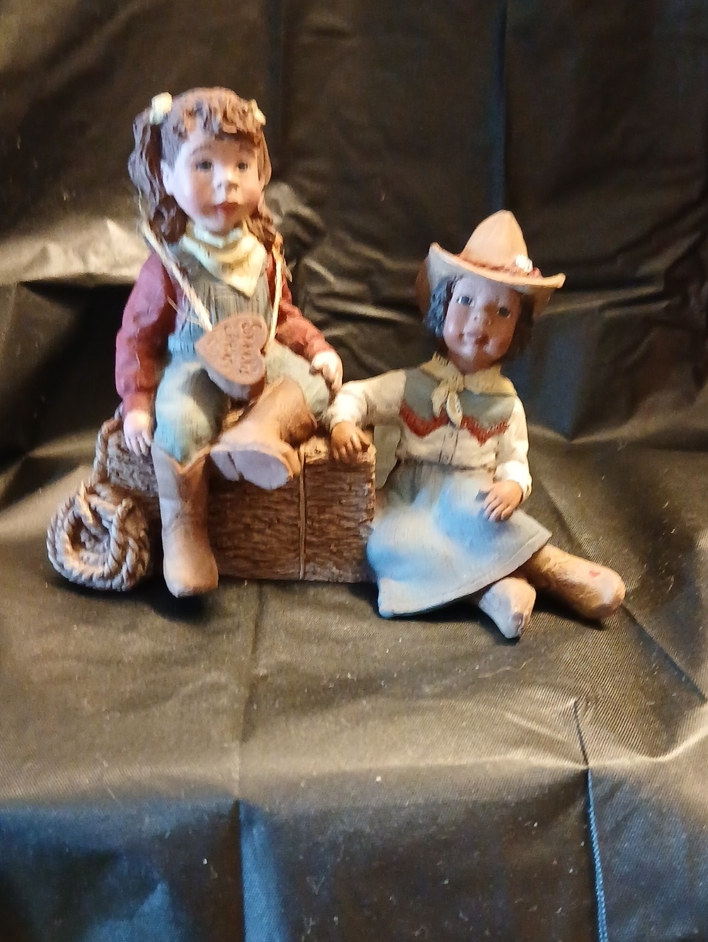 Sarah's Attic Resin Collectable Figurine "Cowgirl Friends"
